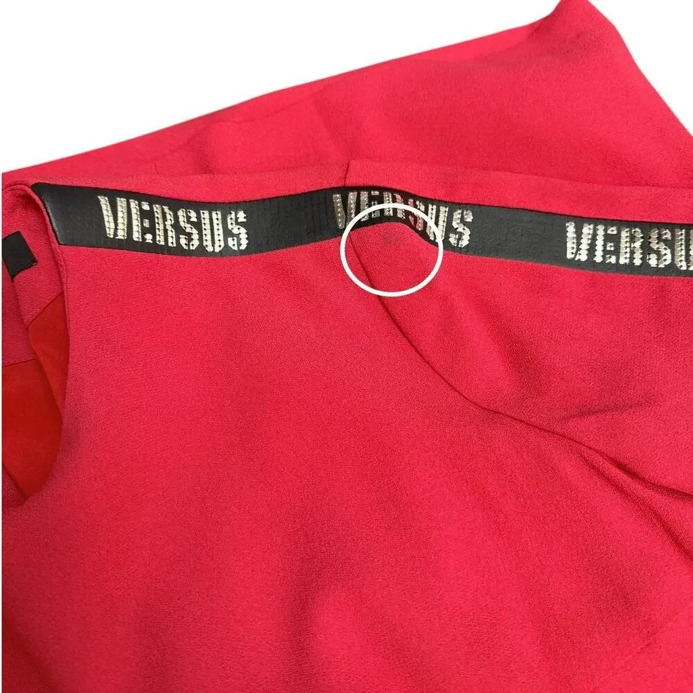Versus Versace Logo Stripe Sequin Detail Short Sleeve Mini Dress Size 44 (US 8) - Picture 8 of 8